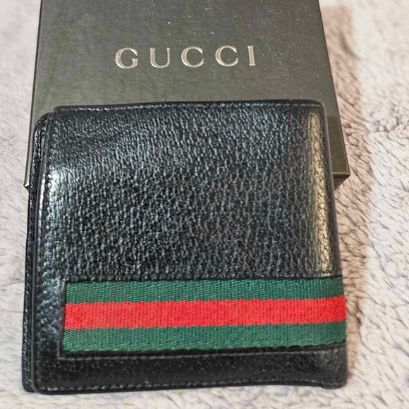 Gucci Black and Green Wallet - Picture 3 of 9